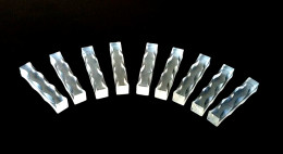 Années 1970   9 Porte-couteaux   Plexiglass Transparent - Verre & Cristal