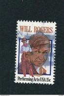 N° 1261 Will Rogers (1879-1935), Grand Humoriste Américain Etats-Unis (1979) Oblitéré  USA - Used Stamps