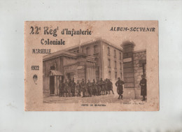 Marseille 22è Régiment Artillerie Coloniale 1922 Poste Du Quartier - Andere & Zonder Classificatie