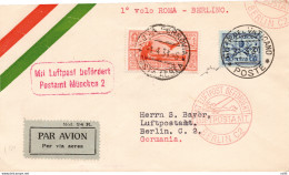 1931 (Vaticano)Roma/Berlino Del 30.3.31 - Aerogramma - Poststempel (Flugzeuge)