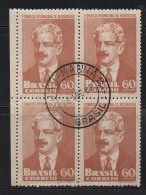 Brazil 1950 Cancel On Block Of 4 - Neufs