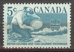 Canada 1958. Columbia Britanica . Sc=377 (**) - Neufs