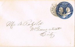 54329. Entero Postal NEW YORK  1892, Oval Marking. Colon - ...-1900