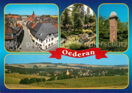 73229006 Oederan Kleine Kirchgasse Klein Erzgebirge Postdistanzsaeule Panorama O - Oederan