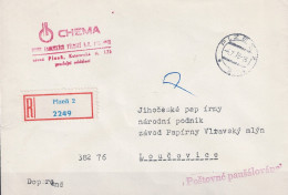 Tschechoslowakei CSSR - Einschreibebrief (Porto Entrichtet) 1978 Aus Pilsen 2 - Lettres & Documents