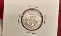 Francia France 50 Centimes 1898 Km 854 Plata Sc Unc - 888-898 Eudes De Francia