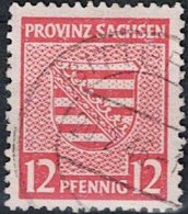 Alliierte Bes. Sachsen Provinzwappen (MiNr: 79 Y) 1945 Gest Used Obl LESEN - Oblitérés