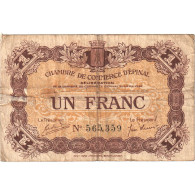 France, Epinal, 1 Franc, 1920, TB, Pirot:56-14 - Chambre De Commerce