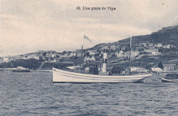 POSTCARD SPAIN ESPAÑA  -  GALICIA - VIGO - UNA PLAYA DE VIGO - BOAT - Pontevedra