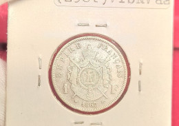 Francia France 1 Franc 1867 BB Strasbourg Km 806 Plata - Altri & Non Classificati