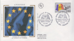 Andorra Stamp On Silk FDC - FDC