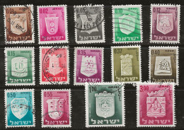 Israël 1965-1967 N°Y.T. ;  14 Valeurs Série 271 à 286 Obl. - Usados (sin Tab)