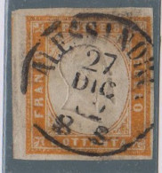 Us SARDEGNA  1853-63 N 17 D Splendido Firma Merone - Sardinien