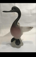Cenedese - Murano Glass Swan (Venice) - Scavo (antiqued Look) - Verre & Cristal