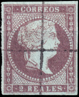 ESPAGNE - ESPAÑA - 1855 Ed.42 2R Violeta - Inutilizao A Pluma (fil. Lazos) - Oblitérés