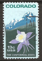 Etats-Unis D'Amérique USA 1977 N° 1158 O Colorado, Neige, Montagnes Rocheuses, Ancolie, Forêt Fleur Aiglantine Aquilegia - Used Stamps