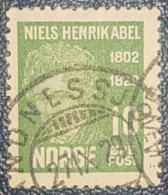 Norway 10 Used Classic Postmark 1929 Stamp - Usados