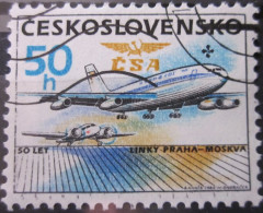 CZECHOSLOVAKIA 1986 ~ S.G. 2829, ~ PRAGUE-MOSCOW AIR SERVICE. ~ VFU #03206 - Usati