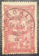 Norway 10 Postmark SON Stamp 1914 Verdal Cancel - Oblitérés