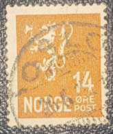 Norway Lion 14 Classic Postmark Stamp - Usados