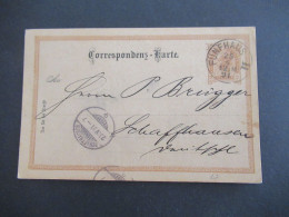 Österreich 1891 GA 2 Kreuzer Bedruckte PK Géza Baneth, Weingrosshandlung Wien Stempel Fünfhaus II - Schaffhausen Schweiz - Postcards