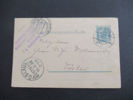 Österreich 1905 GA 5 Heller Wien 3 - Vöslau Mit K1 Vöslau Bestellt Abs. Heinrich Mattoni Mineralwasser Tuchlauben 12 - Briefkaarten