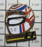 718C Pin's Pins / Beau Et Rare / AUTOMOBILES / CASQUE PILOTE F1 RENAULT - Rallye