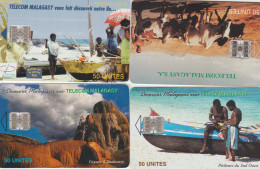 TC48 - 4 CARTES A PUCE DE MADAGASCAR Pour 2 € - Madagaskar