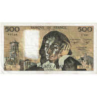 France, 500 Francs, Pascal, 1979-06-07, Z.106, TB - 500 F 1968-1993 ''Pascal''