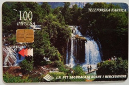 Bosnia 100 Units Chip Card - Waterfalls Una - Bosnia