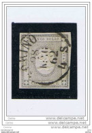 SARDEGNA:  1851  PER  STAMPE  -  CIFRA  2 C. GRIGIO-NERO  US. -  SASS. 20 - Sardinië