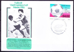 Mexico 1986 Cover, WC Football Argentina Vs South Korea Final Score 3-1, Sports, Soccer - 1986 – Mexico