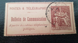 France - TIMBRE TELEPHONE N° 26  40c Brun-rouge - Telegraph And Telephone