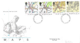 1991 Maps Addressed FDC Tt - 1991-2000 Dezimalausgaben