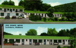 PC US, FIVE POINTS MOTEL, SCOTTSBORO, ALABAMA, MODERN Postcard (b52370) - Other & Unclassified