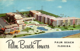 PC US, PALM BEACH TOWERS, PALM BEACH, FLORIDA, MODERN Postcard (b52319) - Palm Beach