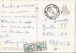 Carte Postale De Palma De Majorque à Blan - 1971 - Non Affranchie Et Taxée à 60 Cts - 1960-.... Covers & Documents