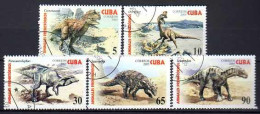 Cuba 2005 Animaux Préhistoriques (10) Yvert N° 4225 à 4229 Oblitéré Used - Usados