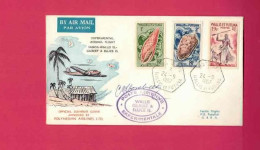Lettre De 1967 Pour Gilbert Et Ellice - YT N° 158B, 163 Et 164 - Vol Expérimental Samoa-Wallis Et Futuna, Gilbert - Lettres & Documents