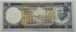 1975 Guinea Equatoriale 25 Ekuele  UNC P-9 (B/75 - Guinée Equatoriale