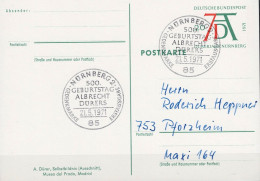 BRD FGR RFA - Sonderpostkarte Dürer Selbstbildnis (MiNr: PSo 3/01) 1971 - Siehe Scan - Postales - Usados