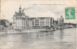 91 Corbeil Les Grands Moulins Et L'Hôtel De Ville - Corbeil Essonnes