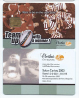 Oberthur Team Up Winner Rugby Salon Cartes 2003 (BA0615 - Badge Di Eventi E Manifestazioni