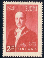396 Finland 2 Mk Risto Ryti MH * Neuf CH (FIN-8) - Unused Stamps