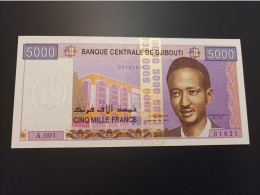 Billete De Djibouti De 5000 Francos, Año 2002, Serie A001, UNC - Djibouti