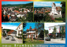 73271783 Brombach Loerrach Stadtblick Kirche Strasse Sparkasse Park Brombach Loe - Lörrach