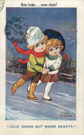 Themes Div-ref VV345- Illustrateurs - Illustrateur  Fred Spurgin -couple D Enfants Sur La Glace - Patinage -patinsl- - Spurgin, Fred