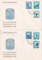 FDC 1968 OLYPIC GRENOBLE - 1950-1970