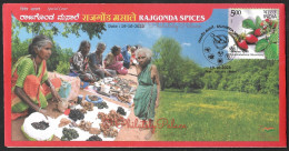 India 2023 Rajgonda Spices, Food & Gastronomy ,Tribal, Medicinal Herbs,Grandmother, Sp Cover (**) Inde Indien - Covers & Documents