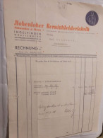 Rechnung - Hohenloher Berufskleiderfabrik - 1937 (4) - 1900 – 1949